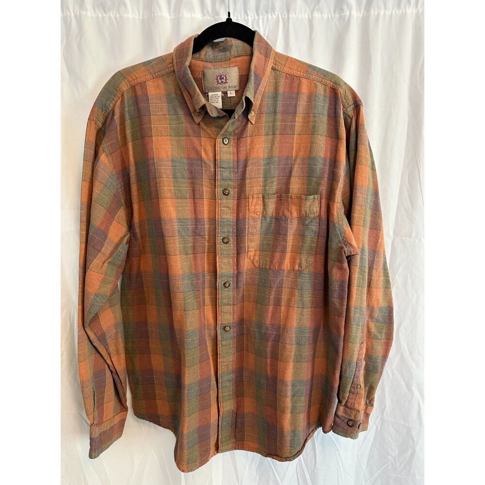 The Territory Ahead Button Down Shirt Men's Large Plaid Corduroy